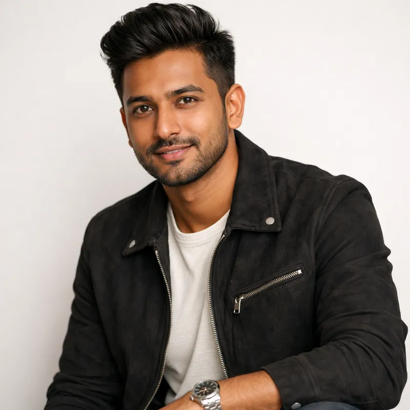 30-Year-Old Bangladeshi Man Portrait - A smart-looking 30-year-old boy from Bangladesh, confident and well-groomed, wearing stylish modern clothing, natural pose, realistic facial features, warm skin tone, clean background, high-quality portrait, sharp details, soft lighting.

What style do you want—realistic, cinematic, or cartoon? - AI image generated with GPT Image