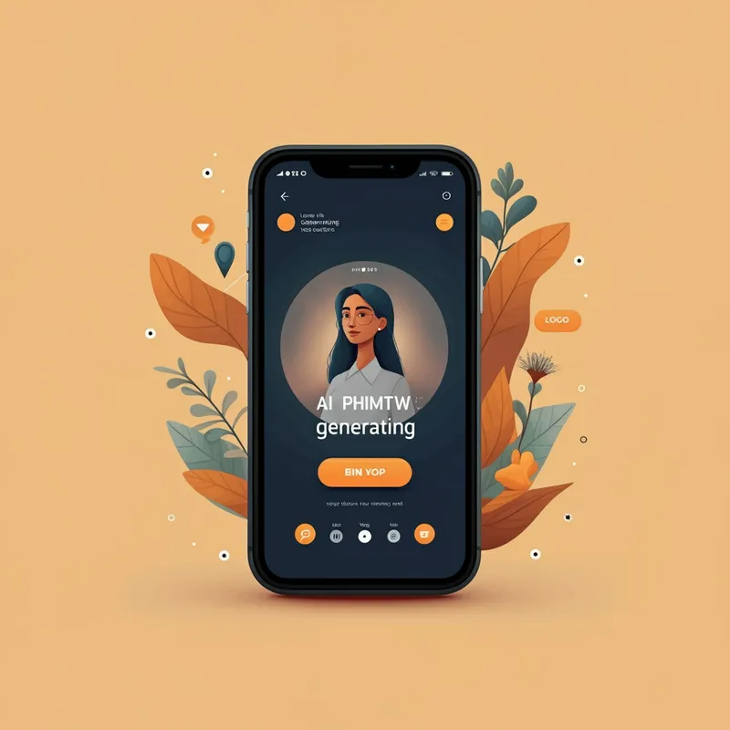 AI Mobile App Visual - An image for a social media post showing an AI image generating mobile app. The image should have a modern, visually appealing design that highlights the product's innovative features, with a strong appeal to users to try the solution. - AI image generated with Imagen 3