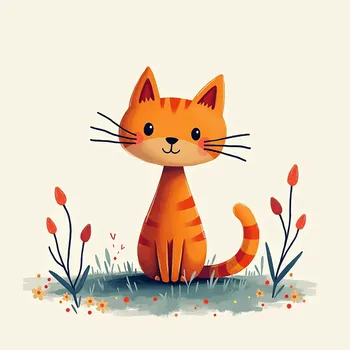 Abstract Cat Portrait