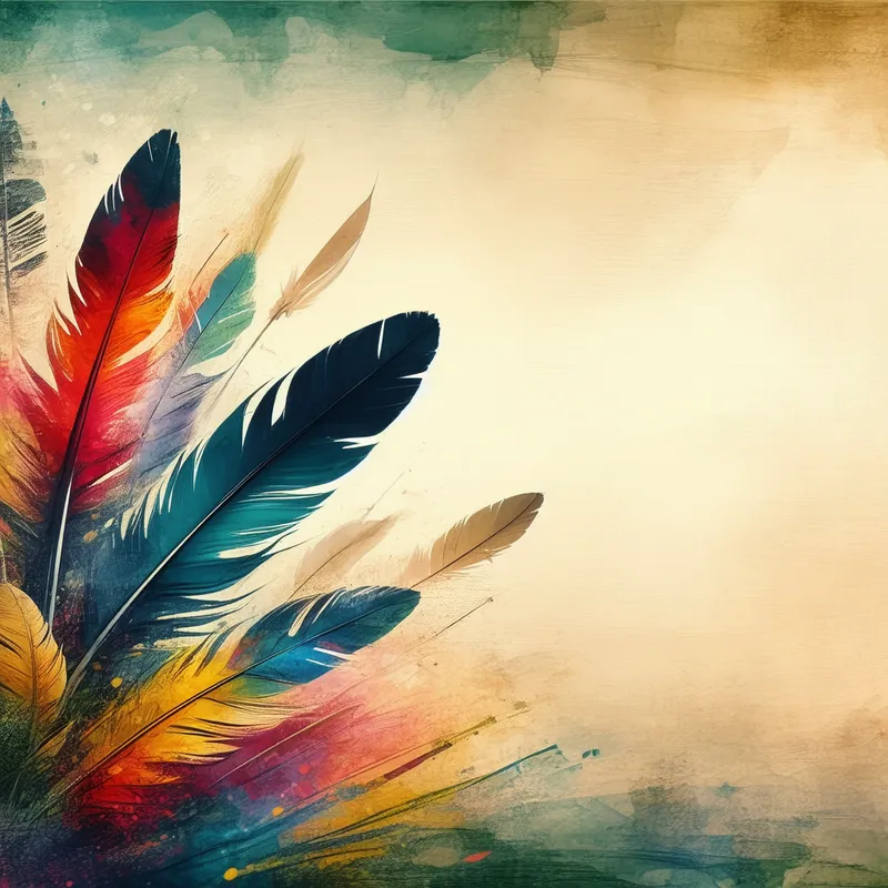 Abstract Native American Feather Header - native american style eagle feather page header - abstract