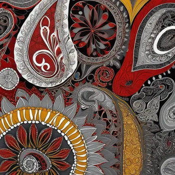 Abstract Paisley Floral Meditation Art