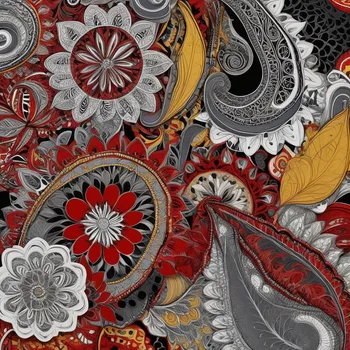 Abstract Paisley Floral Meditation Art