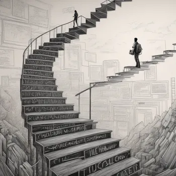 Academic Staircase: Chalkboard Ascent