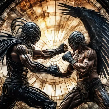 Aerial Clash: Heavy Punch Impact