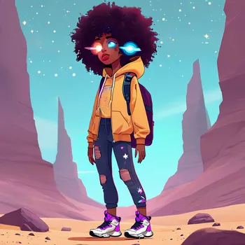 Afro-Surreal Cosmic Explorer