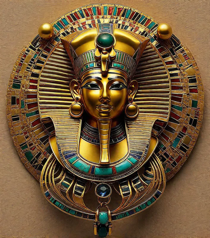 Ancient Egyptian Jewelry - ancient egyt jewelry - AI image generated with Photorealistic