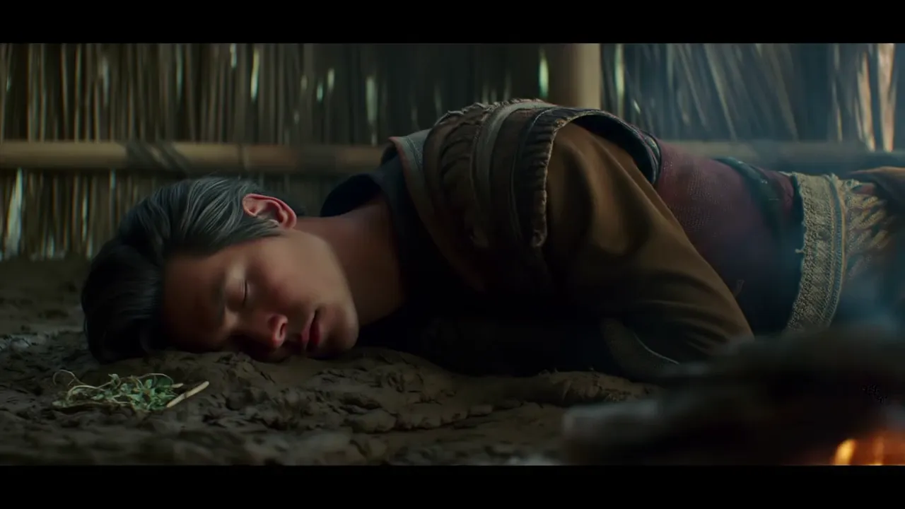 Androsch's Visionary Dream - Abschnitt 2: Androschs erste Vision Die Nacht war schwer und drückend, die Luft erfüllt vom schwachen Duft verbrannter Kräuter, die Androschs Mutter am Abend entzündet hatte. In ihrer kleinen, aus Bambus und Lehm erbauten Hütte herrschte Stille, nur das leise Schnarchen seines Vaters unterbrach die Dunkelheit. Doch Androsch konnte nicht schlafen. Sein Körper fühlte sich heiß an, als würde ein Feuer in ihm wachsen. Schließlich schloss er die Augen. In dem Moment wurde er in einen Traum gerissen – ein Traum, der sich so lebendig anfühlte, dass er das Salz in der Luft schmecken konnte. Vor ihm erstreckte sich ein goldenes Meer, seine Wellen schimmerten in einem sanften Rhythmus, als ob sie ihm etwas zuflüstern wollten. Er stand auf einem Thron aus glänzendem Metall, dessen Armlehnen mit Drachenköpfen verziert waren, deren Augen glühende Rubine waren. Eine Stimme durchbrach die Stille, weich wie der Wind, aber mächtig wie ein Sturm: „Das One Piece ist mehr als ein Schatz – es ist die Freiheit aller Seelen. Ein Licht, das die Dunkelheit vertreibt, ein Feuer, das die Ketten schmilzt.“ Androsch spürte das Feuer in sich lodern. Er blickte nach unten und sah seine Hände – kleine Flammen tanzten über seine Fingerknöchel, wuchsen und pulsierten mit seinem Herzschlag. Er konnte es nicht steuern, nicht verstehen. Doch tief in sich wusste er, dass dieser Traum ein Ruf war. Mit einem Keuchen erwachte er. Sein Atem ging schwer, Schweiß tropfte ihm von der Stirn, sein Herz schlug wie eine Kriegstrommel. Die Glut im Kamin war fast erloschen, doch die Wärme in seinem Körper blieb. Er stand auf, schnappte sich seinen alten Lederrucksack, in dem er die vergilbten Pergamente seiner Vorfahren aufbewahrte, und verließ die Hütte in Richtung der abgelegenen Höhle tief im Dschungel. Die Luft war kühl und feucht, die Blätter über ihm raschelten im sanften Nachtwind. Diese Höhle war sein Zufluchtsort – der einzige Ort, an dem er sich sicher fühlte. - vivid colors, fantasy art, high dynamic range