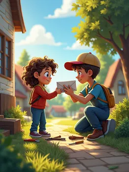 Angela and Mr. Gavin Fixing the Letterbox