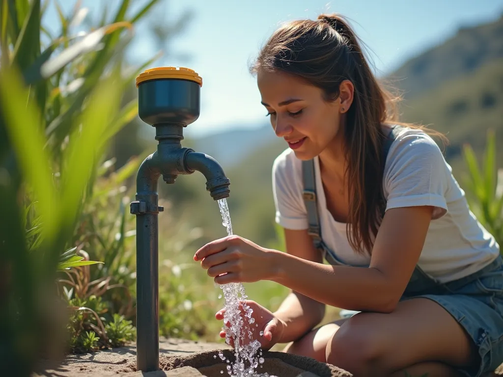 Animated Cover: Woman Installing Purifer - Could you make a Facebook cover photo featuring a woman installing a water purification system and make the cover animated? - AI image generated with Photorealistic 2