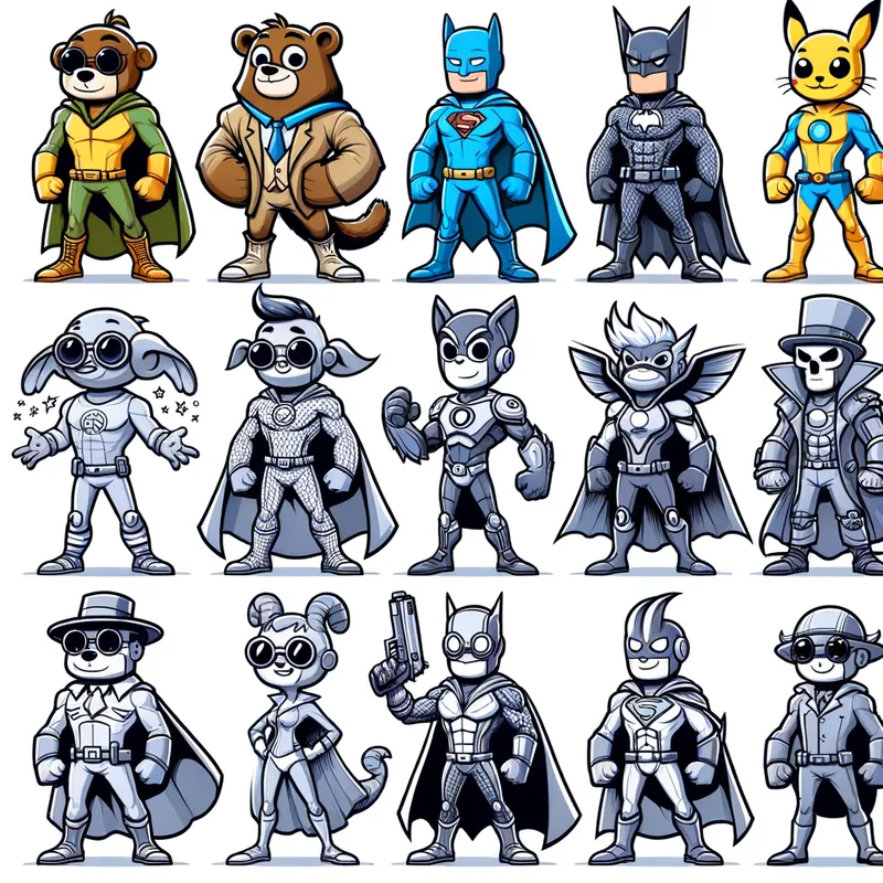 Animated Heroes Outline - Tangra AI Image Generator