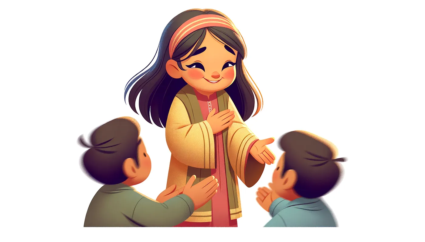 Animated Kindness - A lively, animated depiction of a young girl, her movements and gestures conveying a genuine, heartfelt kindness. She is shown interacting with others, offering comfort, support, and a helping hand, with a joyful and empathetic spirit. - AI image generated with Art