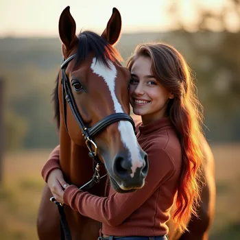 Arab American Teen with Arabian Horse