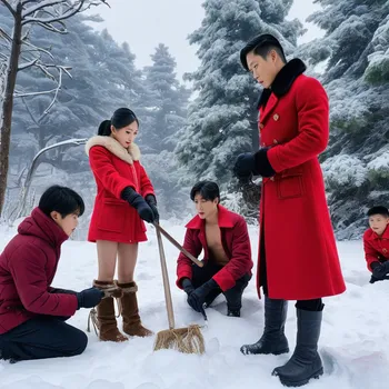 Asian Princess Oversees Labor