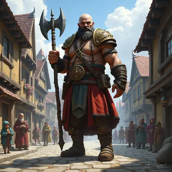 Axe-Wielding Street Guardian