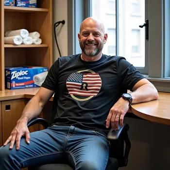 Bald Man with Beard in Office Setting
