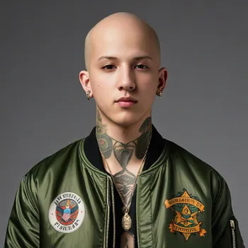 Bald Tattooed Teen