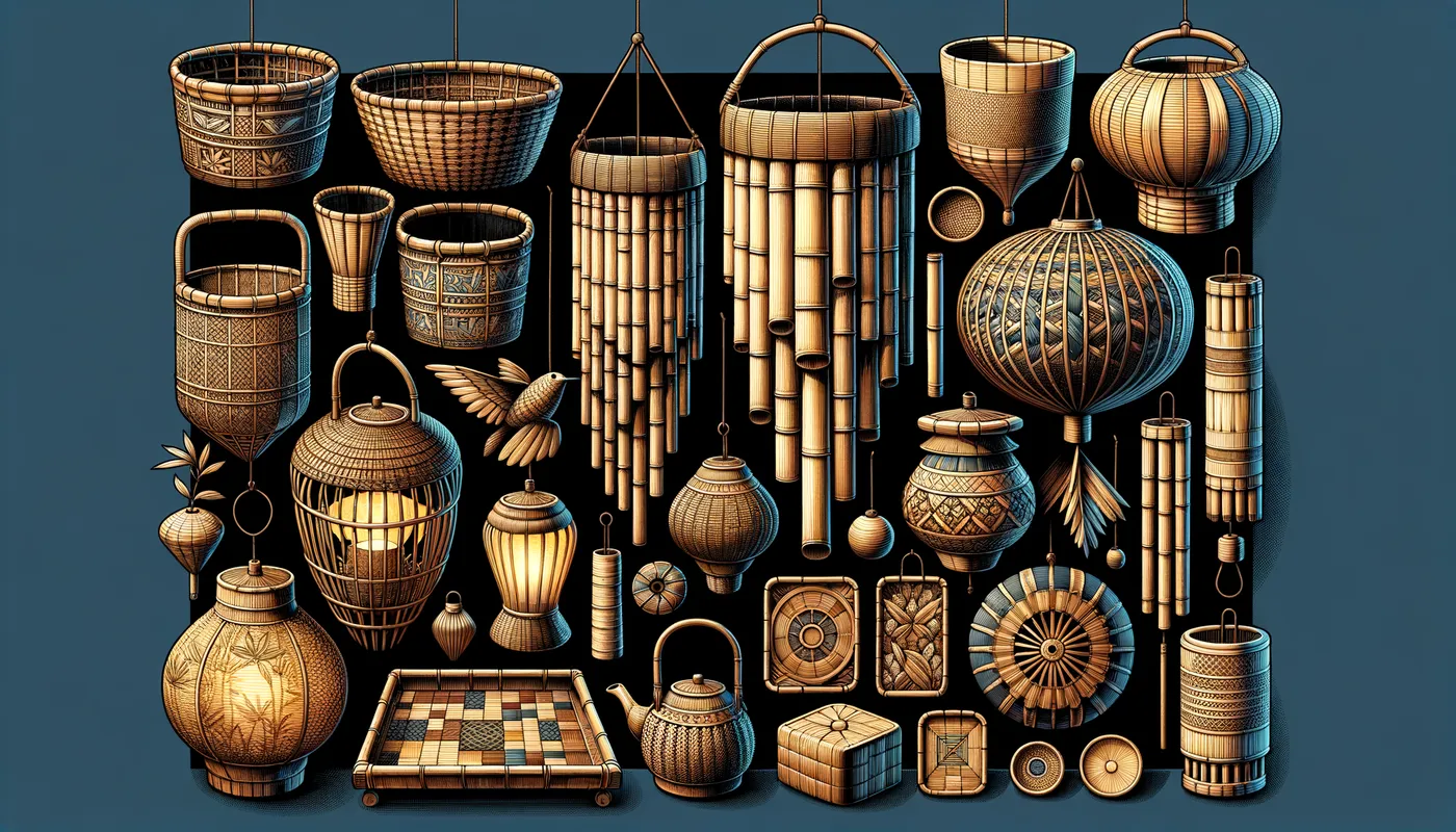 Bamboo Crafts - bamboo handicrafts - AI image generated with Art