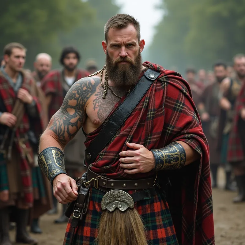 Barbarian Warrior in a Kilt - Barbaric in a kilt
 - AI image generated with Photorealistic 2