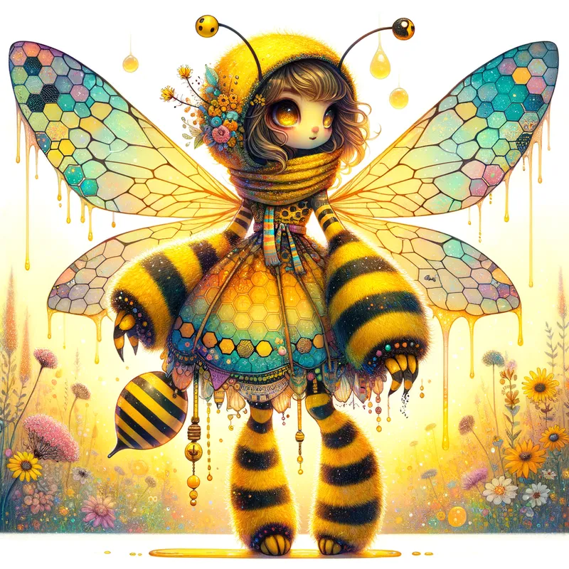 Bee Sprunki OC - Make a bee sprunki oc - AI image generated with Art