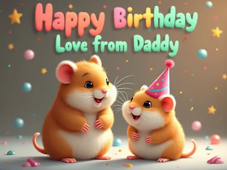 Birthday Hamster Duo