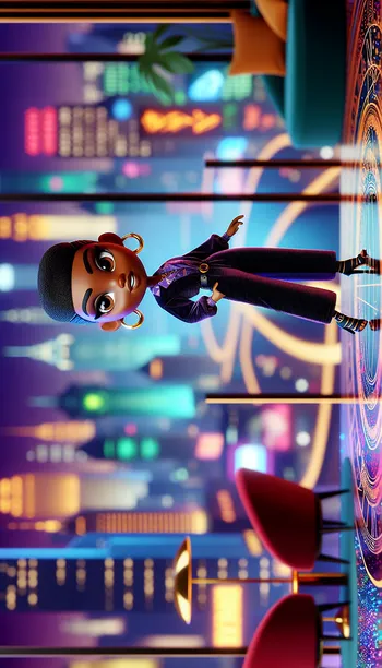 Blasian Beauty at Rooftop Lounge