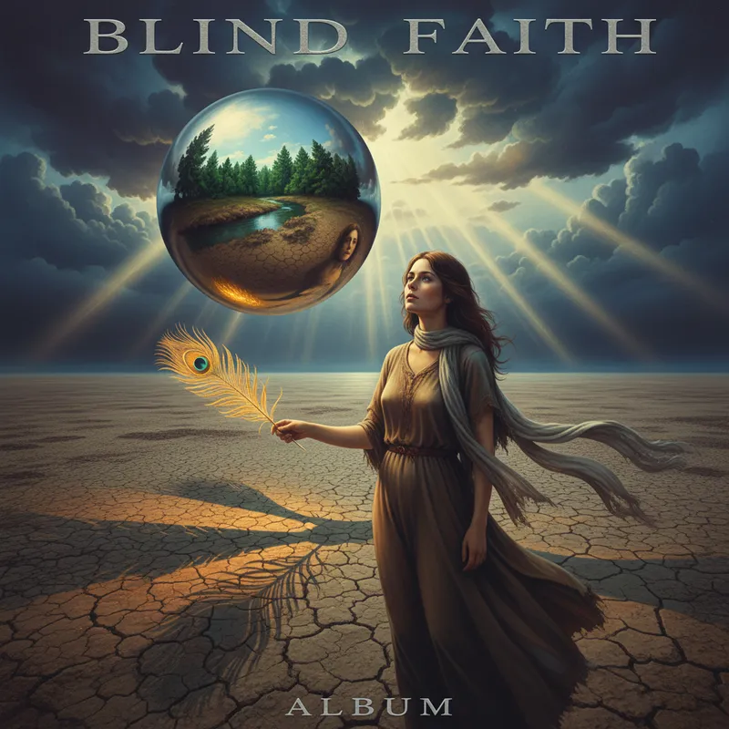 Blind Faith Album Cover Remake - Blind faith album cover with woman 24 years old remake y Hipgnosis - AI image generated with Nano Banana