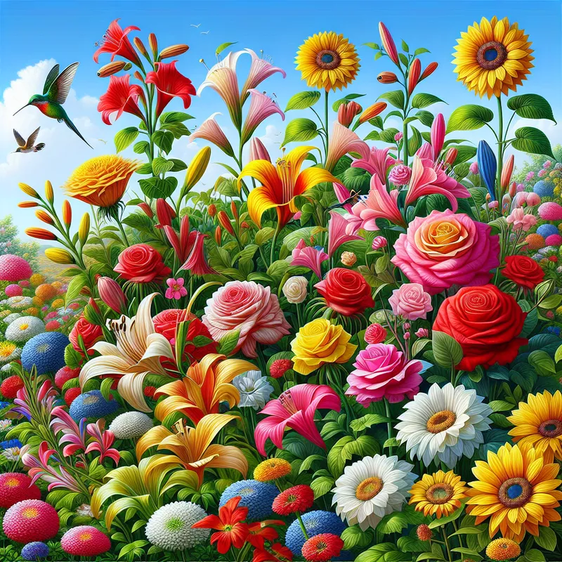 Blooming Beauty - beautiful flowers - AI image generated with DALL-E 3