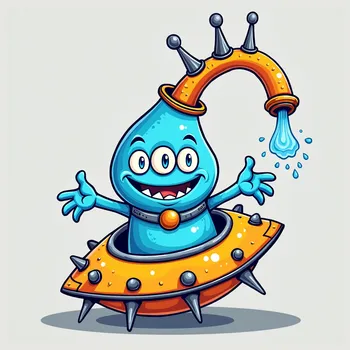 Blue Alien's Spaceship Adventure