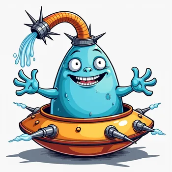 Blue Alien's Spaceship Adventure