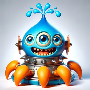 Blue Alien's Spaceship Adventure