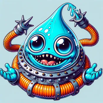 Blue Alien's Spaceship Adventure