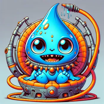 Blue Alien's Spaceship Adventure