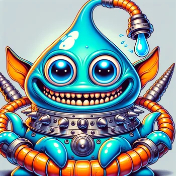 Blue Alien's Spaceship Adventure