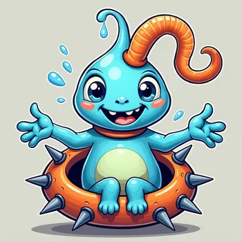 Blue Alien's Spaceship Adventure
