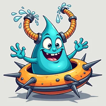 Blue Alien's Spaceship Adventure