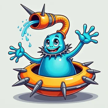 Blue Alien's Spaceship Adventure