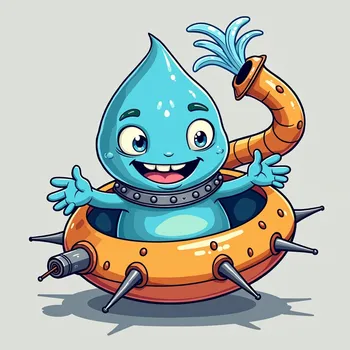 Blue Alien's Spaceship Adventure
