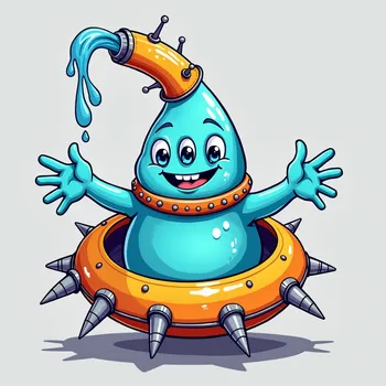 Blue Alien's Spaceship Adventure