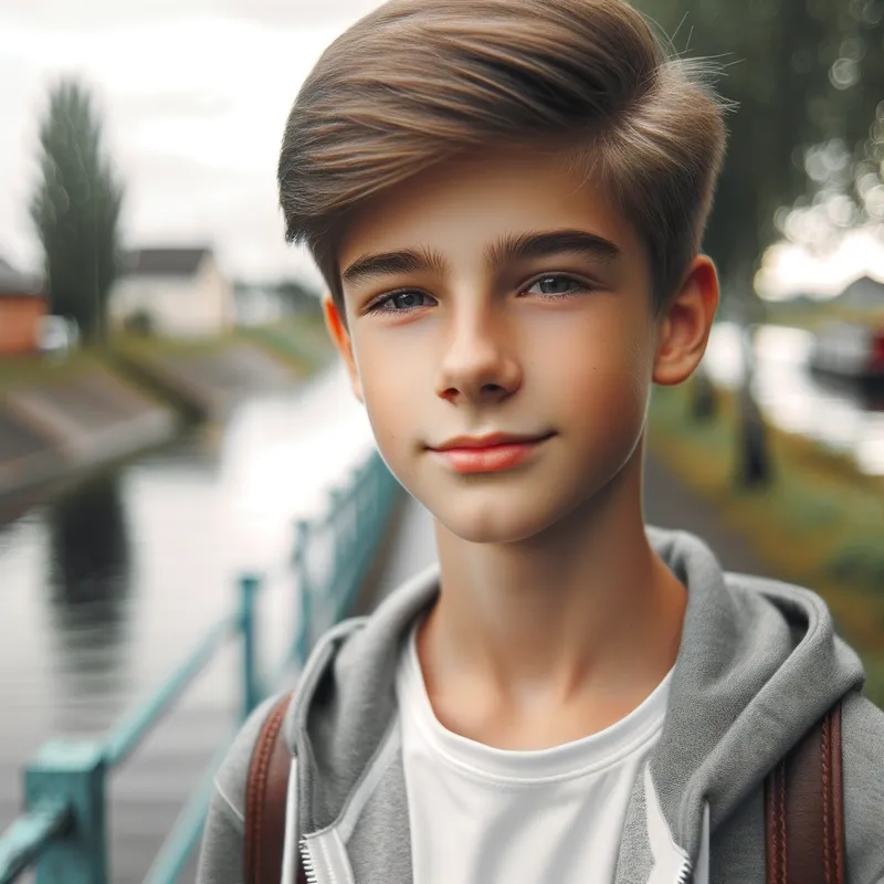 Boy' Serenity - a boy - AI image generated with Art