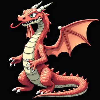 Brick-Skinned Snake with Dragon Wings