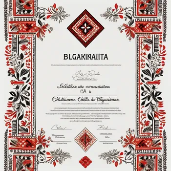 Bulgarian Folk Art Children's Diploma