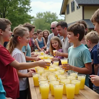 Bumper Crowd at Lemonade Stand