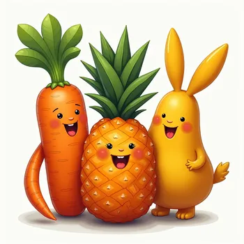 Carrot, Pineapple, Mandarin