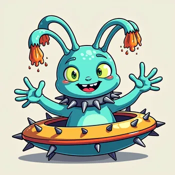 Cartoon Alien Encounter