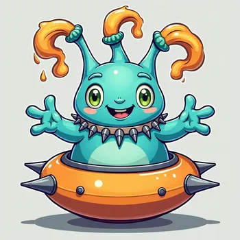 Cartoon Alien Encounter