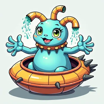 Cartoon Alien Encounter