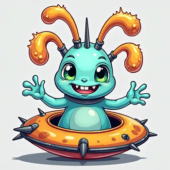 Cartoon Alien Encounter
