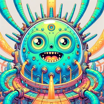 Cartoon Alien Encounter