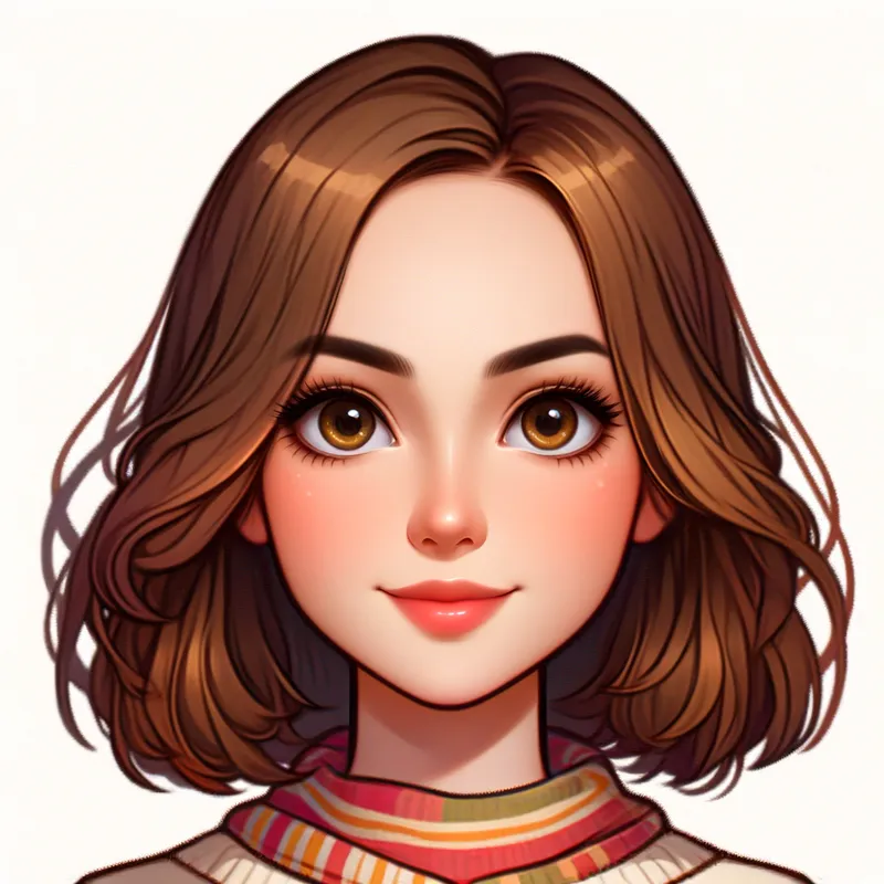Cartoon Face Profile Pic - A picture of a 20-year-old girl with a cartoon face for Instagram profile - AI image generated with Art
