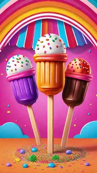 Cartoon Ice Cream Trio